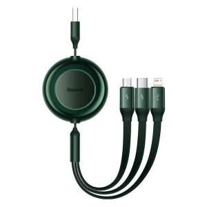 Baseus 3.5A Retractable 3-in-1 USB to M+L+C Fast Charging Data Cable Multi Compatible