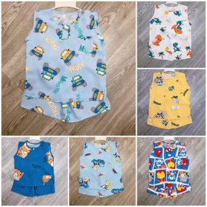 Bộ Quần áo Tole lanh bé trai | Mẫu đùi Ba Lỗ | Đủ Size cho bé từ 7-40kg | Chất vải tole lanh 2 da loại 1 mềm mịn mát họa tiết cực xinh phù hợp với bé trai| Hàng Việt Nam | Tặng kèm quà xinh cho bé