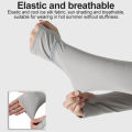 Outdoor Sunscreen Ultraviolet Light Thin Ice Silk Loose Large Size Sleeve Cover Arm Gloves Men Women Glove Sarung Lengan Tangan. 