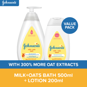 Johnsons Milk+Oats Bath 500ml + Lotion 200ml