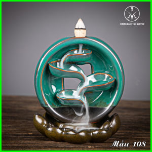 Thác khói trầm hương thác nước thác xông trầm khói ngược chất liệu gốm sứ bền đẹp