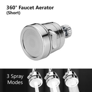 [SG Ready Stock] 3 Modes Movable Tap Kitchen Faucet Head 360° Rotatable Faucet Sprayer Head Replacement Anti -Splash Tap Booster Shower and Water Saving Faucet for KitchenThree Modes:PulseShower + PulseShower