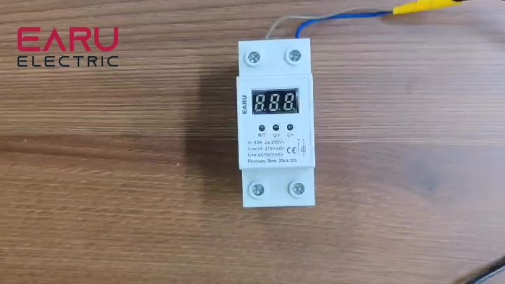 40A 63A Din Rail 230V AC 50Hz Automatic Reset Over and Under Device ...