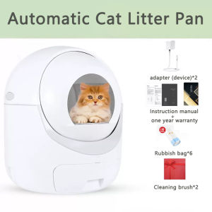 Intelligent Automatic Cat Litter Pan Ion Deodorizing Cat Supplies Large Capacity Automatic Cleaning Fully Enclosed Litter Pan Silent Litter Pan