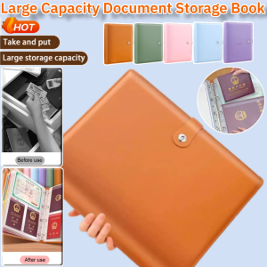 Large Capacity Document Storage Book Data Loose Leaf Multi Functional Storage Book Certificate Storage Book