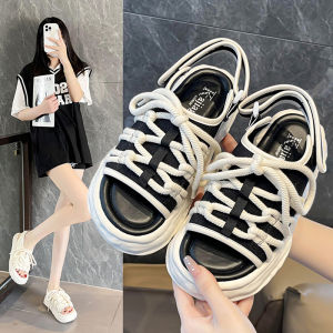 รองเท้าแตะสตรีแพลตฟอร์มรองเท้าผู้หญิง 2022 ใหม่ เท้าอ้วนกว้าง 20 ครั้ง รองเท้าชายหาด มายากล รองเท้า