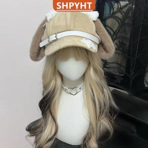 [COD] SHPYHT SPORTS Gothic Lolita Beret Kawaii Hat Punk Bone Long Eared Puppy Hat For Women Girls Cosplay Hats Versatile Sunscreen Hat Gifts