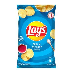 Lays Salt and Vinegar Potato Chips Snacks 170G