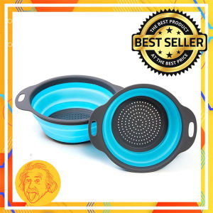 Baskom Lipat Silikon Peniris Beras Buah Sayuran Serbaguna Baskom Silikon by Einstein-Store