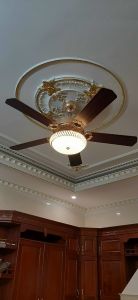 {BH 5 năm Động cơ DC 6 cấp độ gió} Quạt Trần Đèn 5 Cánh Tự Động chế độ đảo chiều hút ẩm Đèn Led 50W -3 màu AS GER78