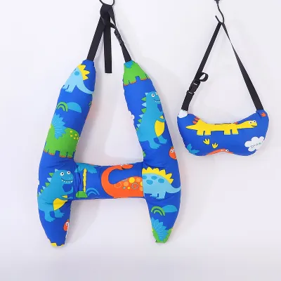 SKISOPGO Kids Car Safety Pillow Dual-Use Car Neck Pillow Safe and Comfortable Adjustable Encircling Support