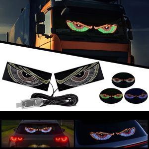 GFNIE4 Matrix Pixel Panel Devil Eyes Light Cool LED Display Animated Car Truck Eye Motor Vehicle Multi-Mode Lamp Car Decorative Light Front and Rear Windshield