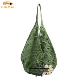 [UEB Mall] Women Woven Straw Top Handle Shoulder Bag Underarm Shoulder Bag for Work Travel