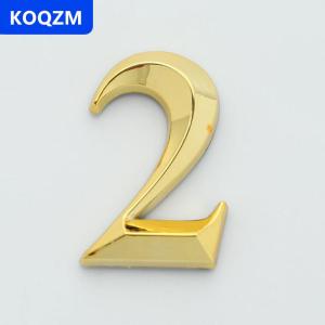 [COD] KOQZM 1 miếng dán nhà cao 5cm màu vàng nhãn địa chỉ cửa số nhà hiện đại màu vàng kim