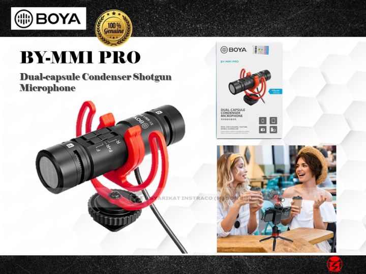 Microfono Boya By-MM1 Pro A Doppia Capsula – Registra Due Persone, Compatibile Con Fotocamere, IPhone, Android E PC
