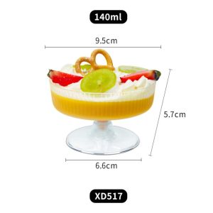 PLNBFG Disposable Martini Glasses Plastic Detachable Dessert Cup Luxury Champagne Tower Ribbed Martini Glasses For Wedding Birthday Party