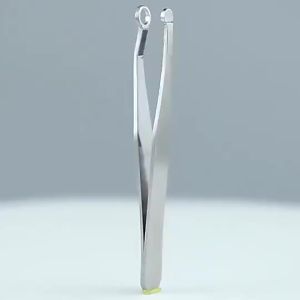 KIPRUN Stainless Steel Nose Hair Trimming Tweezers Round Tip Nose Hair Removal Trimming Tweezer Nose Trimmer Eyebrow Nose Hair Tweezers