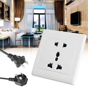 Universial 5 Hole Electric AC Power Outlet Panel Plate Wall Dock Socket