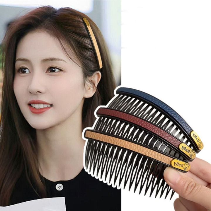 FFGV Teeth U Shape Hair Styling Comb Bear Leather Fixed Combs Fresh ...