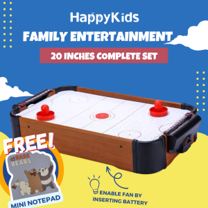 Happy Kids | 20 inches Tabletop Air Hockey | Game for Kids And Adults | Battery Operated Hockey Toy | Arcade Game for Kids | Desk Ice Hockey Game Consoles Set | Birthday Gift
