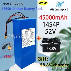 18650 Ion 52V 14S4P 45AH Balance Scooter Tricycle with BMS & 58.8V