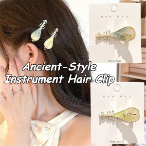 Ancient-Style Pipa Instrument Hair Clip For Women Creative New Chinese Baby Hair Clip Quaint