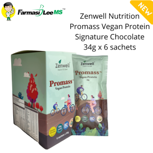 Zenwell Nutrition Promass Vegan Protein Signature Chocolate 34g x 6 sachets (Exp 09/2027)