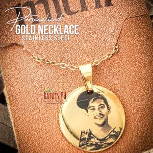 BatutsPh - Personalized Necklace Gold necklace Accesories gift ideas gifting for her gift Memory Necklace Photo on necklace Anniversary Gift Wedding Gift
