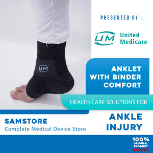 Anklet with Binder Comfort | Ankle Support | Kaus Kaki Kesehatan | By United Medicare