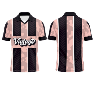 Axellent Prints Grey Pink Vintage Valor Jersey Baju Tshirt Lelaki Thai Viral Custom Jersey Ootd Retro Collar Jersey Lengan Pendek