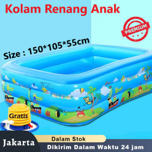 【 jumbo promo】Kolam Renang Karet Anak Dewasa Keluarga Ukuran 1.2 Sampai 1.5 Meter Jumbo Besar Mandi Bola Murah Inflatable Swimming Pool For Kids / Kolam Renang Anak / Kolam Renang Karet