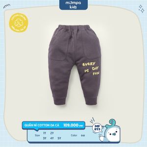 Quần dài cho bé Mompa 1-5 tuổi vải nỉ Cotton da cá ấm áp mềm mịn co giãn thoáng khí 872