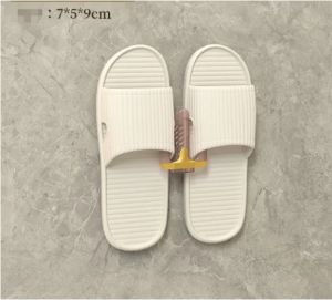 iPii RAK KASUT PELEKAT Two Slots Shoes Hanging Hook Wall-mounted Slippers Drain Rack Strong Bearing Organizer Tool Space