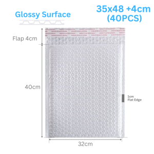 White Bubble Polymailer 130gsm Thick Padded Polymailer Bubble Wrap Mailer Mailing Bag Shipping Bags