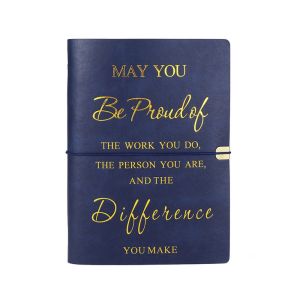 FOUNDTWO 80 Sheets A5 English Notepad Horizontal Line English Loose-leaf Notebook Weekly Planner Soft PU Leather Cover Handbook School Office Supplies