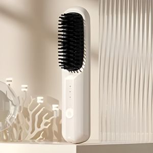 Portable Negative Ion Hair Straightener Curling Comb Dual-Purpose Styling Tool for Smooth Frizz-Free Hair Travel-Friendly Easy to Use