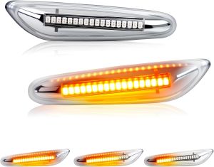 Chrome Side Marker Light for BMW E90 E91 E92 E93 E46 E53 X3 E83 X1 E84 E81
