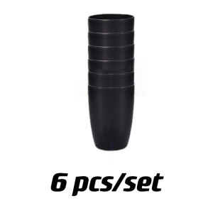 6 PCS 23cm Black Plates Wheat straw black plate microwave safe dinner plates