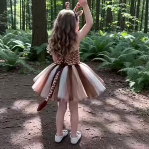 Baby Girls Halloween Animal Cosplay Costume Kids Forest Theme Giraffe Cows Tiger Leopard Zebra Print Tutu Dress Birthday Party2026