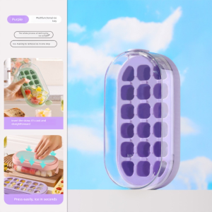 LIEYH 18 Grids Ice Cube Water Bottle Silicone 2 in 1 Ice Cube Molds Safe Reusable Ice Maker Kitchen Tools