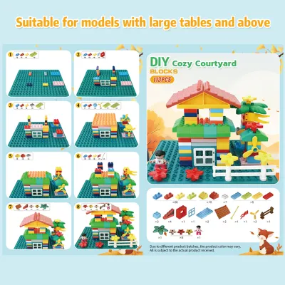 Multifunctional building block table for kids Meja Mainan Kanak Kanak 542pcs building blocks huge table and free chair
