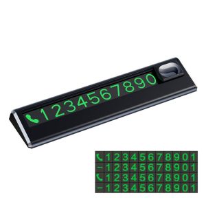 NOCASE Black White Phone Number Plate 5 Sets of Numbers ABS Temporary Parking Plate Beautiful Fluorescence Car Park Stop