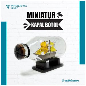 Miniatur Kapal Pinisi Dewaruci Dalam Botol Ukuran 11x6x5 cm