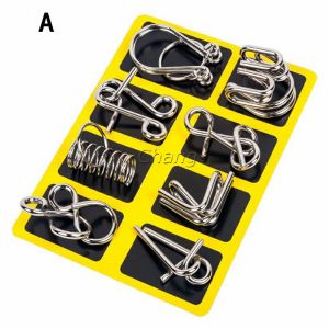 Chang จิ๊กซอว์ปริศนา ลวดโลหะ ของเล่นฝึกสมอง สไตล์จีน สําหรับเด็ก และผู้ใหญ่ 8 ชิ้น Educational toy