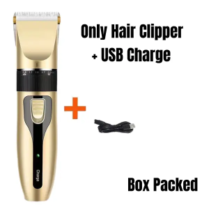 【Waterproof】 Hair Cutter Razor Rechargeable Professional Hair Clipper with Limit Comb and Beard Trimmer
