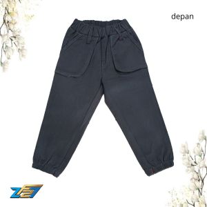 zahfran27 Celana Jogger Anak Laki-Laki Tapered Pinggang Elastis Warna Solid untuk Usia 1-8 Tahun