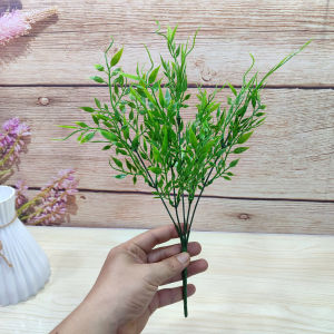 Cành lá tre giả VI020 (nhựa cao 33 cm) hoa cây giả trang trí