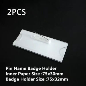 2pcs Acrylic Name Tag Holders Magnetic ID Name Plate Badge Holder For Bank Hotel Hospital School