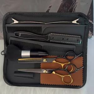 Hairdressing Professional Thinning Shears Hair Trimming a Must - Have for Styling Bangs for Cutting Hair at Home and for Trimming Stray Hairs Gunting Rambut Gunting Rambut Profesiona...