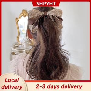 [COD] SHPYHT Local delivery Ship within 24 hours 2022 New Ribbon Bow Banana Clip Cute Pearl Hair Pins Barrette Women Hair Accessories Fashion Solid Color Elegant Hair Claw